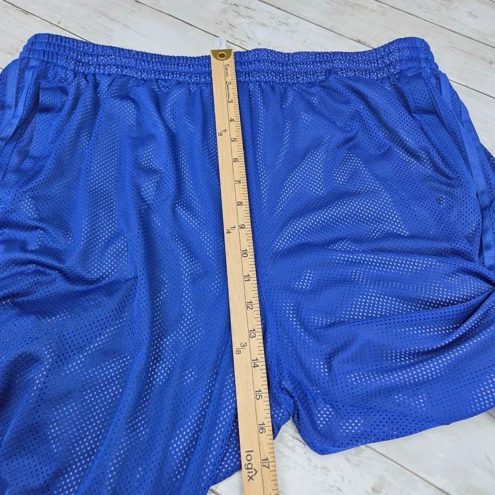 Adidas Basketball‎ Mesh Shorts Mens 2XL Royal Blue S92097 Striped Athletic Gym